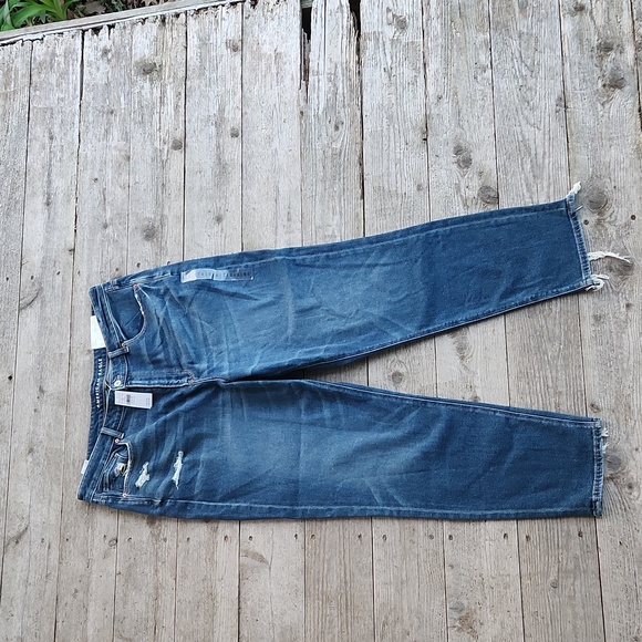 NWT American Eagle 20 Long 35 W High V-Rise Mom Jeans - Picture 15 of 15